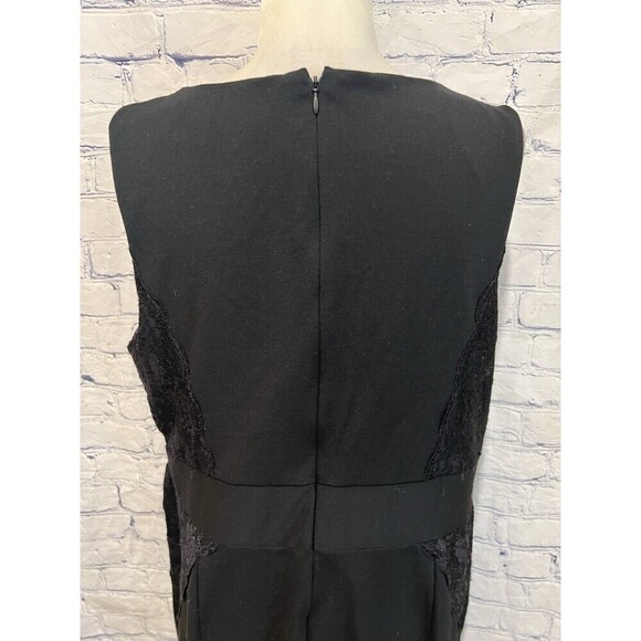 Jennifer Lopez JLo Womens Plus Black Lace Overlay Ponte Sheath Dress 18W - Picture 6 of 9